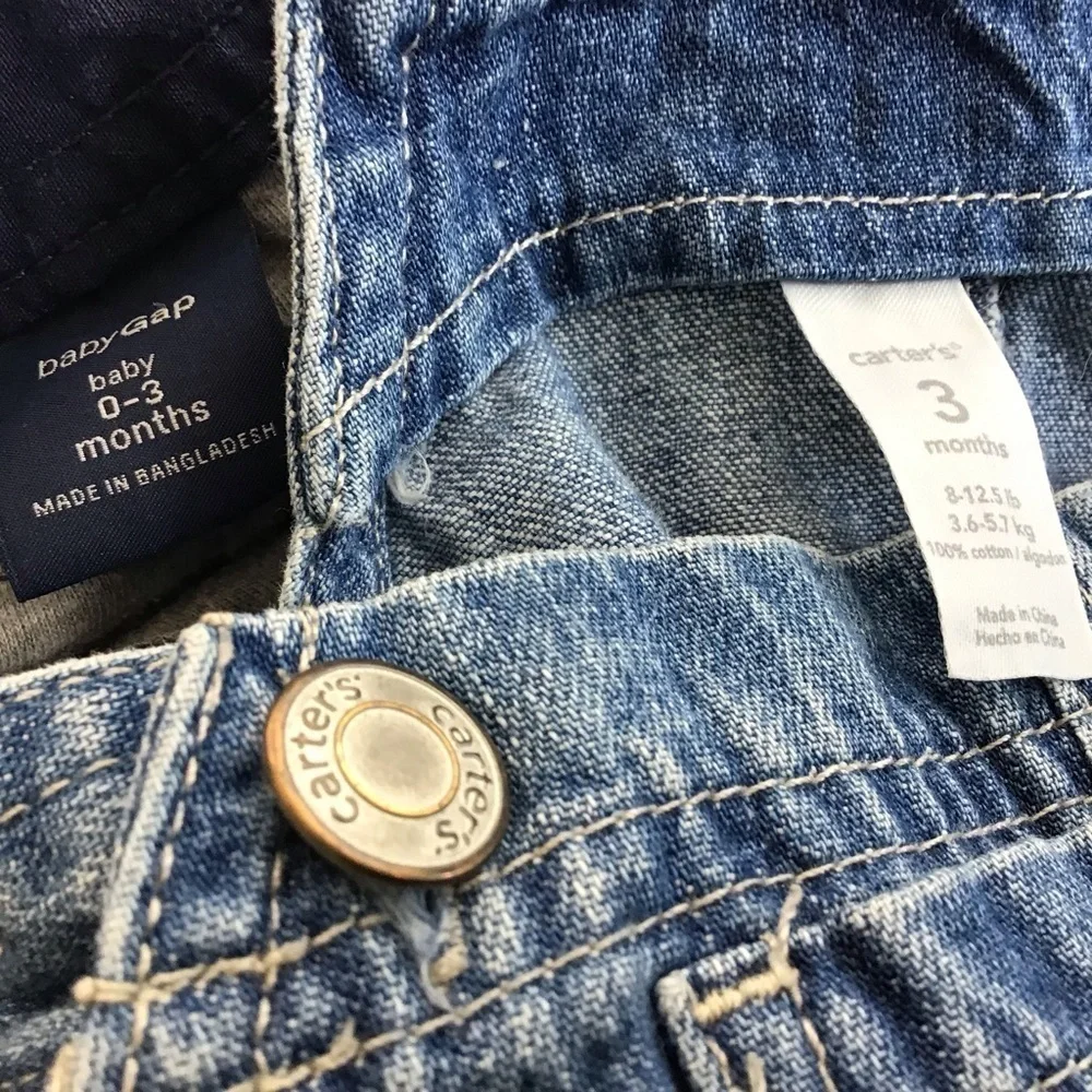 Carter and Baby Gap 0-3 month overalls